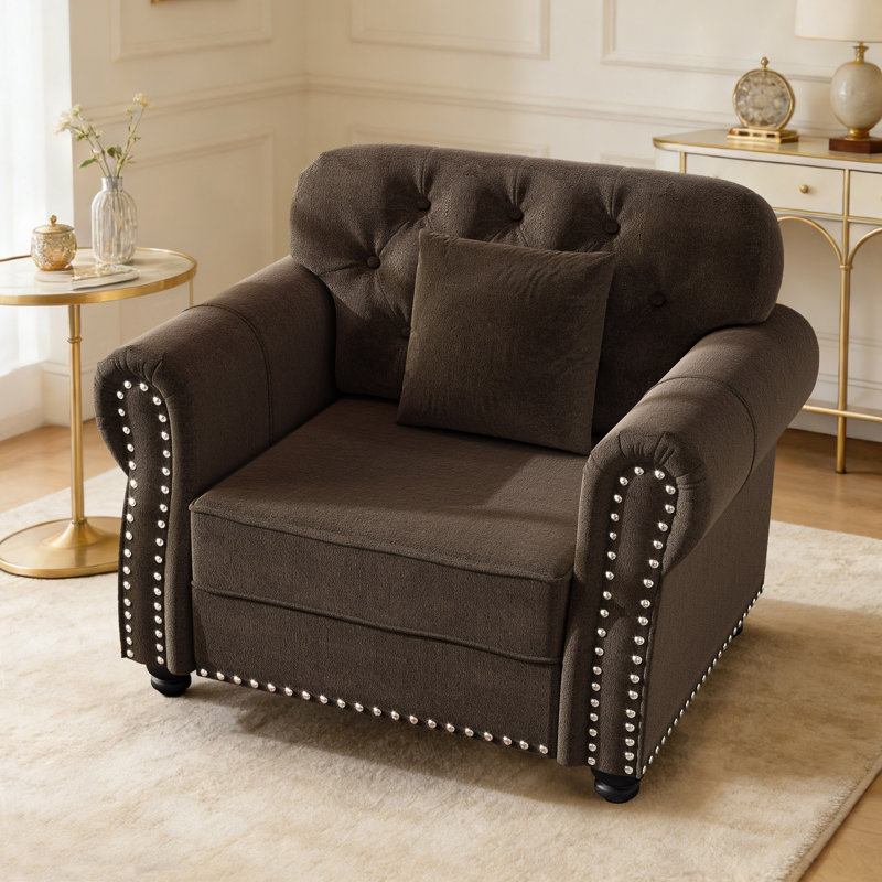 Petit fauteuil d'appoint Mid-Century, Brun