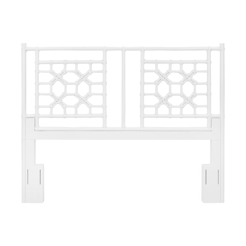 Tête de lit en rotin, Double/Grand, Blanc