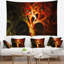 Tapisserie de l’arbre psychédélique orange abstract-28497730