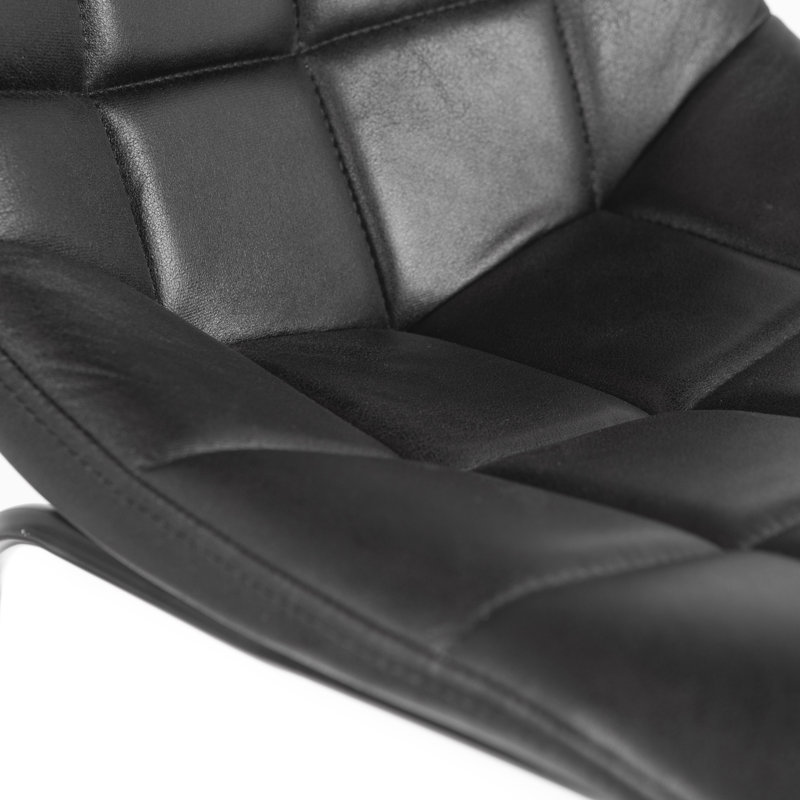 Ensemble de 4 tabourets de bar en similicuir Firmina, Noir rustique