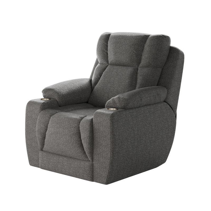 Fauteuil inclinable près du mur pour homme, Microfibre, Granite