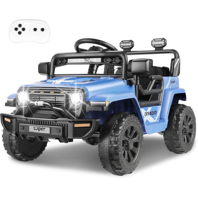 Camion VUS électrique Alex pour enfants avec télécommande, lumière, musique, ceinture de sécurité et suspension à ressort Alex