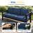 2-person All Aluminum Outdoor Conversation Set With Cushions-2012602754-2012602782-2012602755