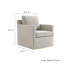 Fauteuil pivotant recouvert de tissu Serene-101323730