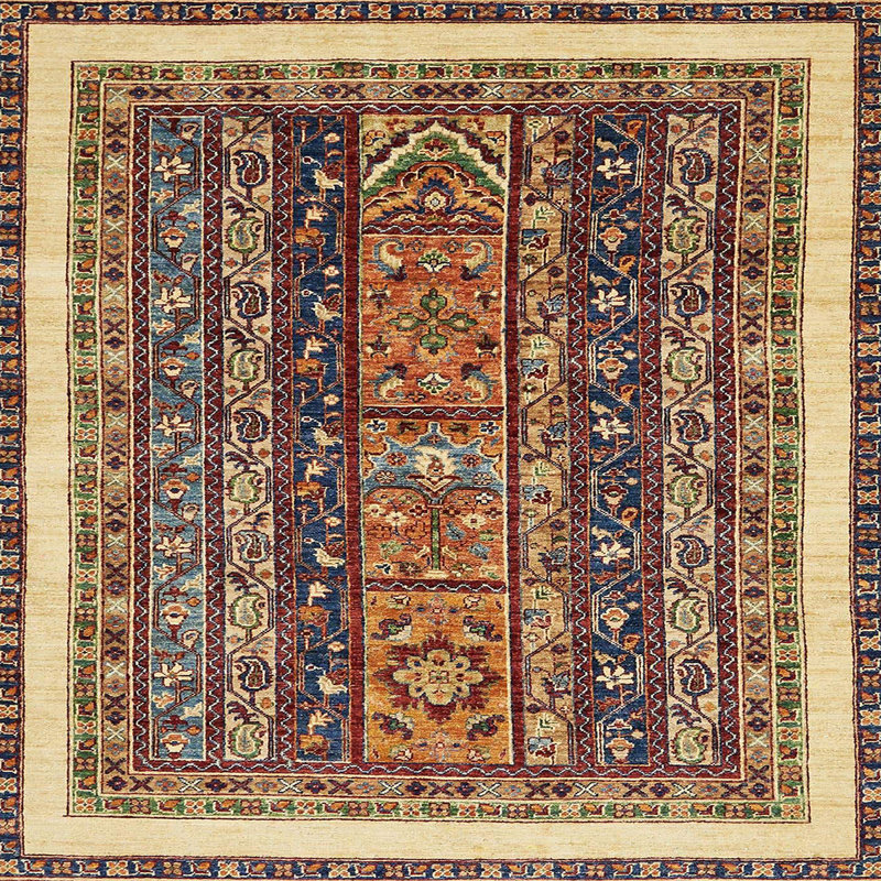 Abstract Indoor Rug, Square 3'