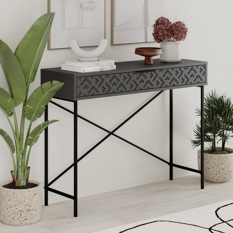 Adaleen 110cm Console Table, Black