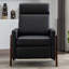 Ensemble de 2 fauteuils inclinables réglables modernes avec cadre en bois et coussin d'assise épais