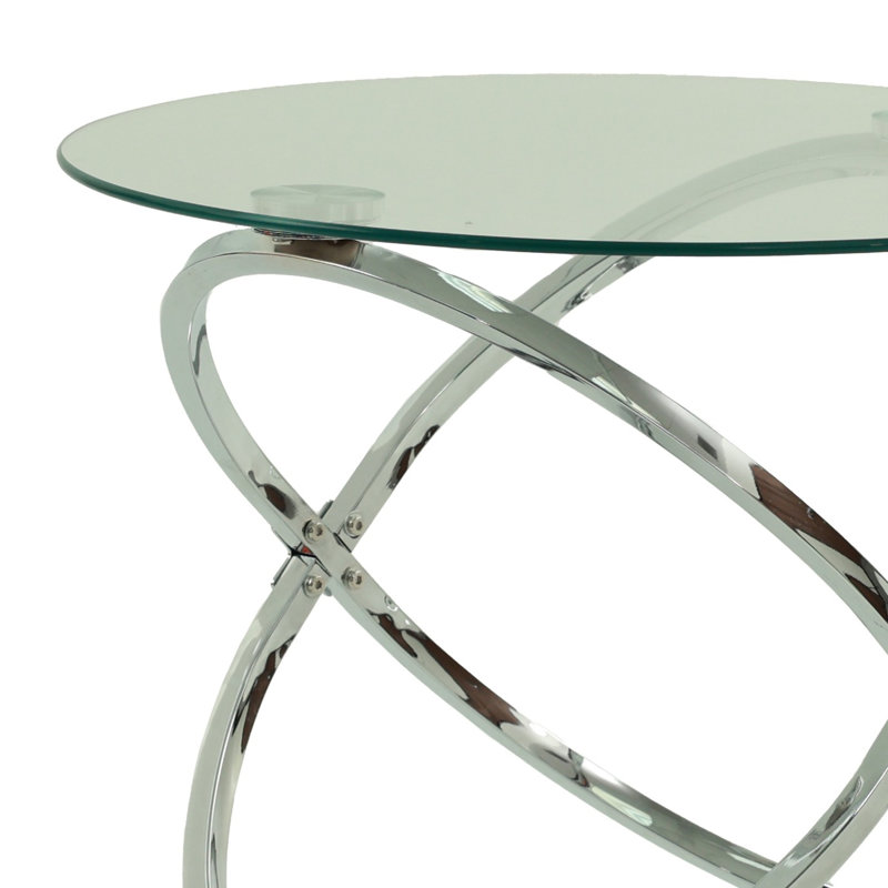 Ensemble de table 3 pièces avec plateau en verre Taevion