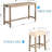Brown Bar Table With Practical Power Strip And Rustic Look