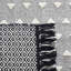 Morocco Flat Weave Wool/Cotton Moroccan Rug in Black/Ivory-1743764695