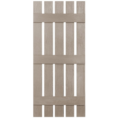 Three Batten, Five Board Open Vinyl Shutters Pair