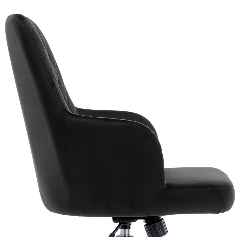 Velvet Task Chair, Black