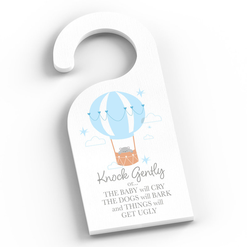 Creswell Hand Finishing Plaque Decorative Object, White/Blue