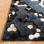Tapis noir en viscose / cuir / coton touffeté à la main Jarrell-1298212349