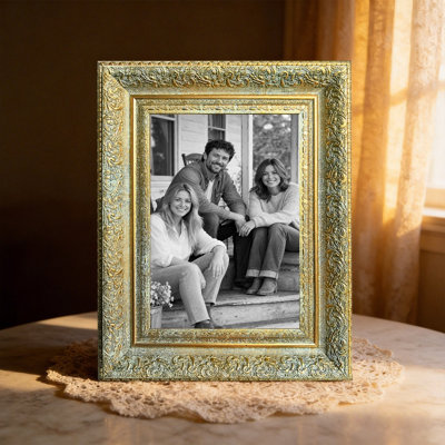 11" x 14" Antique Gold 3 PCS Ornate Picture Frame for Bedroom Decor