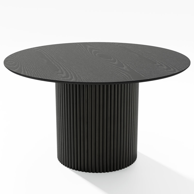 Table de salle à manger Maianh, Noir, noir, noir, noir, H 30 po x L 52 po x l 52 po