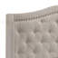 Lit à oreilles tapissier grand cuivré beige cuivré: caractérisé par un design élégant et une tête de lit confortable, s'harmonisant parfaitement aux décors de chambre luxueux