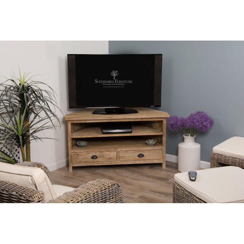 Euan TV Stand for TVs up to 50", Natural Whitewash