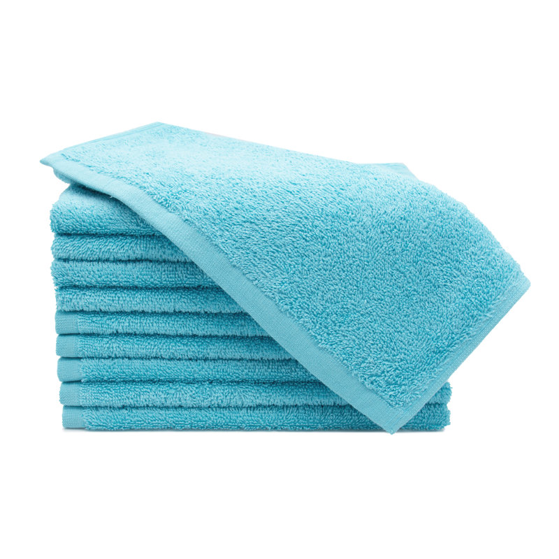Midweight Fingertip Towel, Aqua, 30cm W x 50cm L