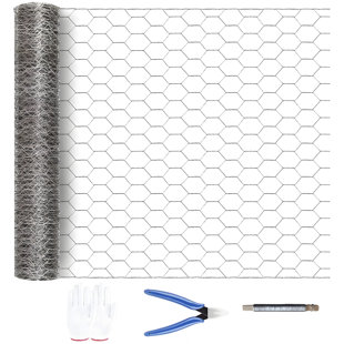 Silver galvanized metal hexagonal mesh, 21-gauge wire, rust-resistant garden net, suitable for floral arrangements, chicken wire, handicrafts, plant protection, and rabbit cages.