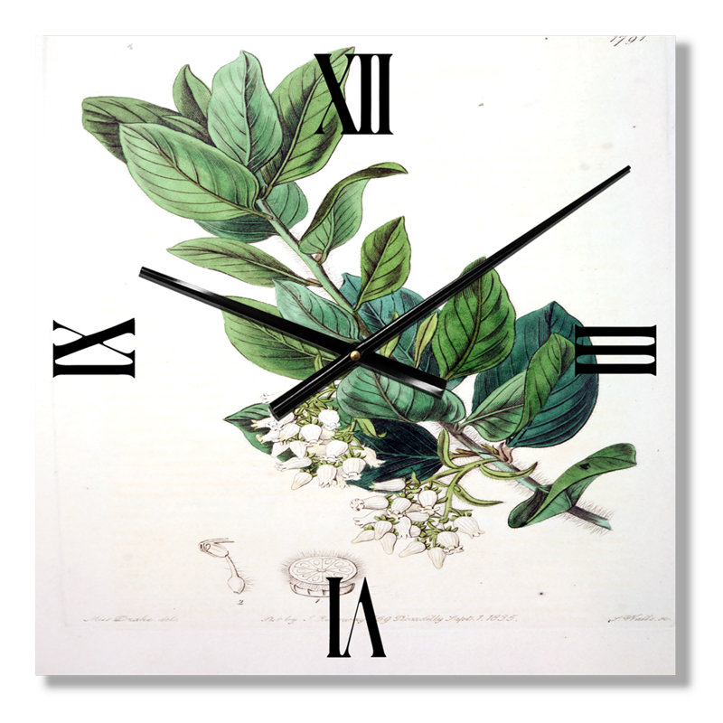 Horloge murale rétro Vintage Botanicals XX, Moyen