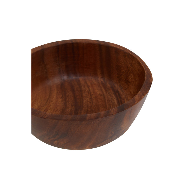 Acacia Solid Wood Decorative Bowl, 5cm H x 15cm w x 15cm D