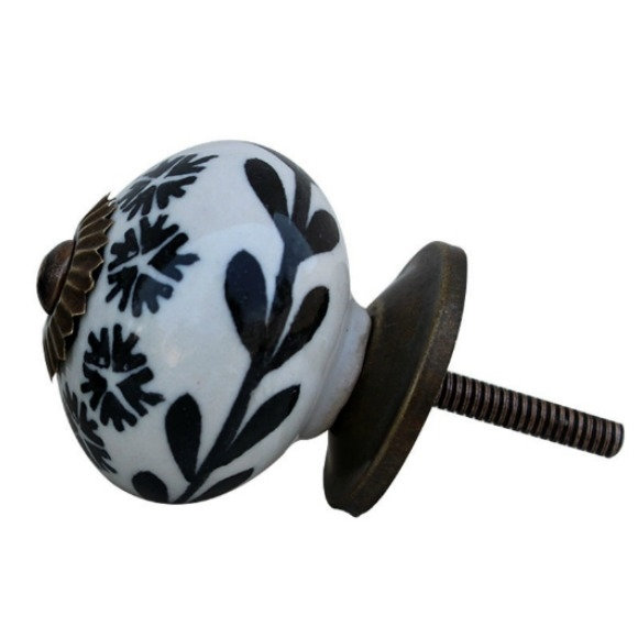 Hand Painted 1 1/2" Diameter Round Knob