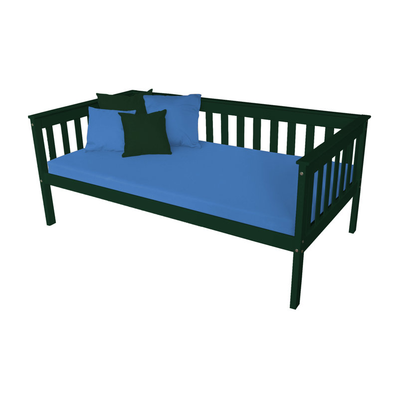 Sharo Solid Wood Daybed, Twin, Dark Green