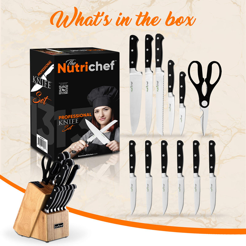 Ensemble de couteaux de cuisine 13 pièces Nutriquef