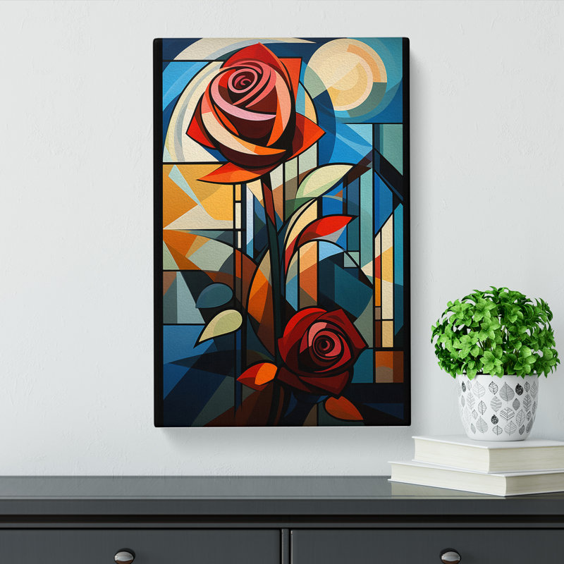 Rose Constructivism No.2 - Print, 76cm H x 50cm W x 3cm D