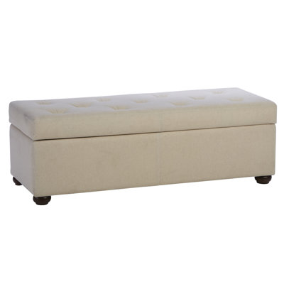 Banc de rangement en tissu