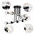 Semi Flush Mount Ceiling Light Fixture 10-light Black Globe Glass Ceiling Lamp Close To Ceiling Light Chandelier