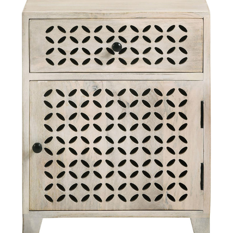Armoire d'appoint avec tiroir Whitewashed Whitewashed