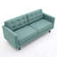 Canapé classique Hepburn Emerald, fabriqué à la main aux États-Unis avec du bois franc d'ingénierie durable et un revêtement en polyester de qualité supérieure pour une vie moderne.