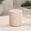 Table d'appoint ronde en faux marbre pour terrasse