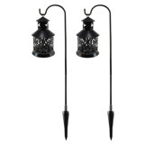 Garceau Metal Lantern with Shepherd's Hook - 2 Count