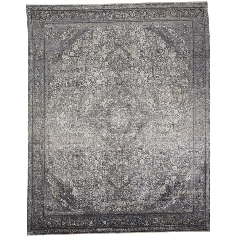 Viscose Oriental Indoor Rug, Rectangle 6'7" x 9'10"