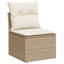Ensemble de canapé de jardin Vidaxl beige, blanc crème