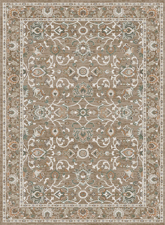 Plymouth Scarlett Brown Traditional Oriental Area Rug, Runner 2' x 7'7"