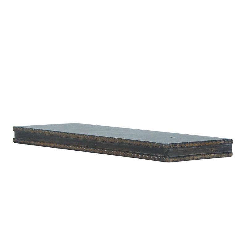 VIP Wood Black Rectangular Floating Shelf, 6" H x 5.2" W x 3.55" D