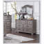 Ensemble de commode et miroir en bois argent antique avec un design élégant et un grand rangement pour les chambres traditionnelles