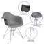 Chaise en plastique Herculaneum avec base chromée-24628021