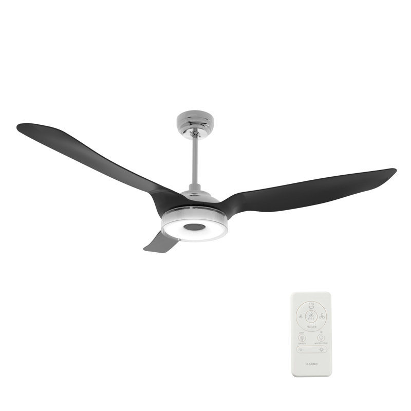 Ventilateur de plafond intelligent d'intérieur / extérieur Fletcher, ensemble d'éclairage à DEL à intensité variable et télécommande, fonctionne avec l'assistant Google, Amazon Alexa et les raccourcis Siri.