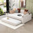Wood Upholstered Daybed with Integrated Bluetooth Audio System, Storage Armrests and Trundle-925645985-925645984
