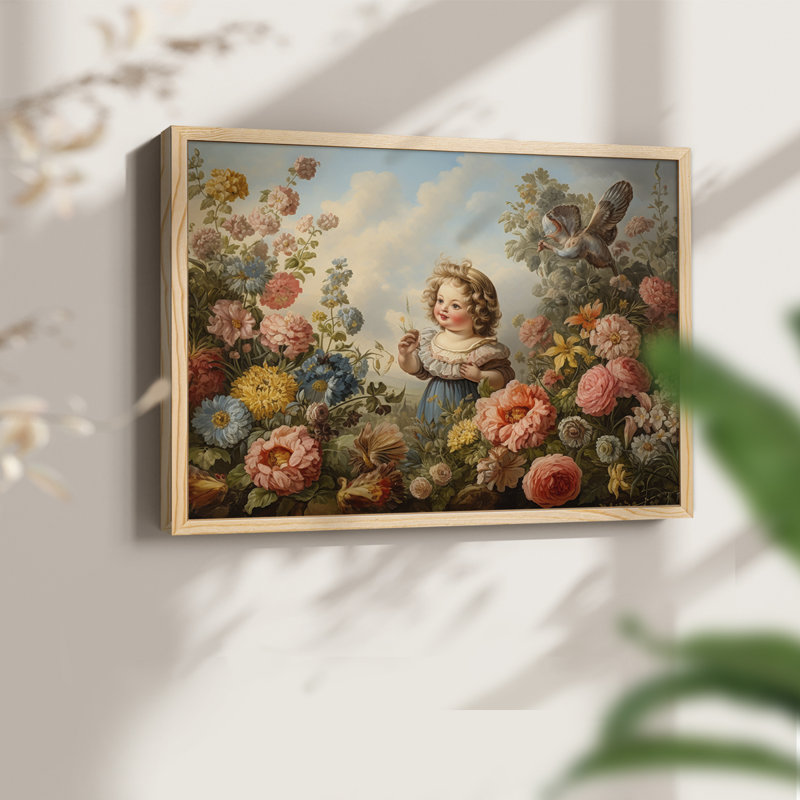 Angels From Above-LV - Reproduction encadrée - Restickable, Naturel, H 11 po x l 14 po