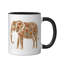 Elephant Floral Ceramic Mug, 11oz