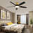 Wrought Studio™ 52 Inch Flush Mount Ceiling Fans With LED Lights-3928303