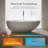 MonBlari 59" X 29.5" Solid Freestanding White Soaking Surface Bathtub with Overflow and Pop-up Drain For Bathroom-120904038-129906969