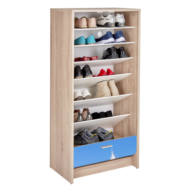 Shoot 21 Pair Shoe Storage Cabinet, Oak