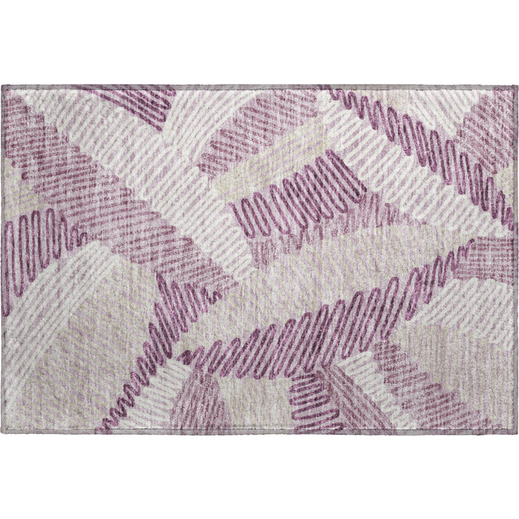 Premium Machine Washable Prisco Lavender Rug
